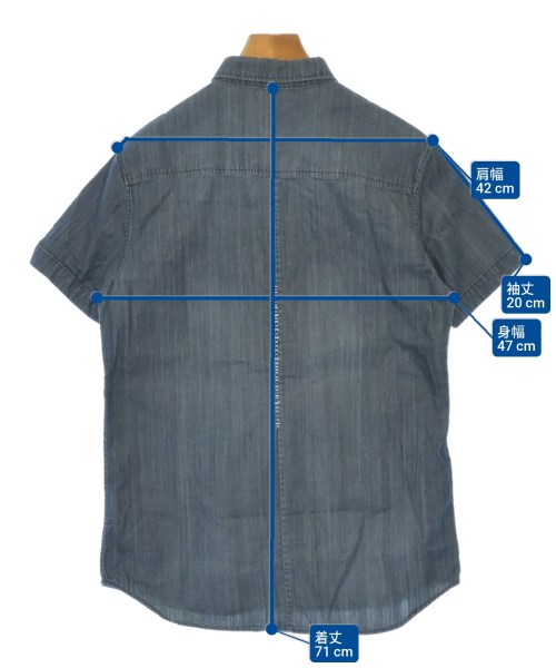 HELMUT LANG（ヘルムートラング）カジュアルシャツ 紺 サイズ:S メンズ/2200627714030