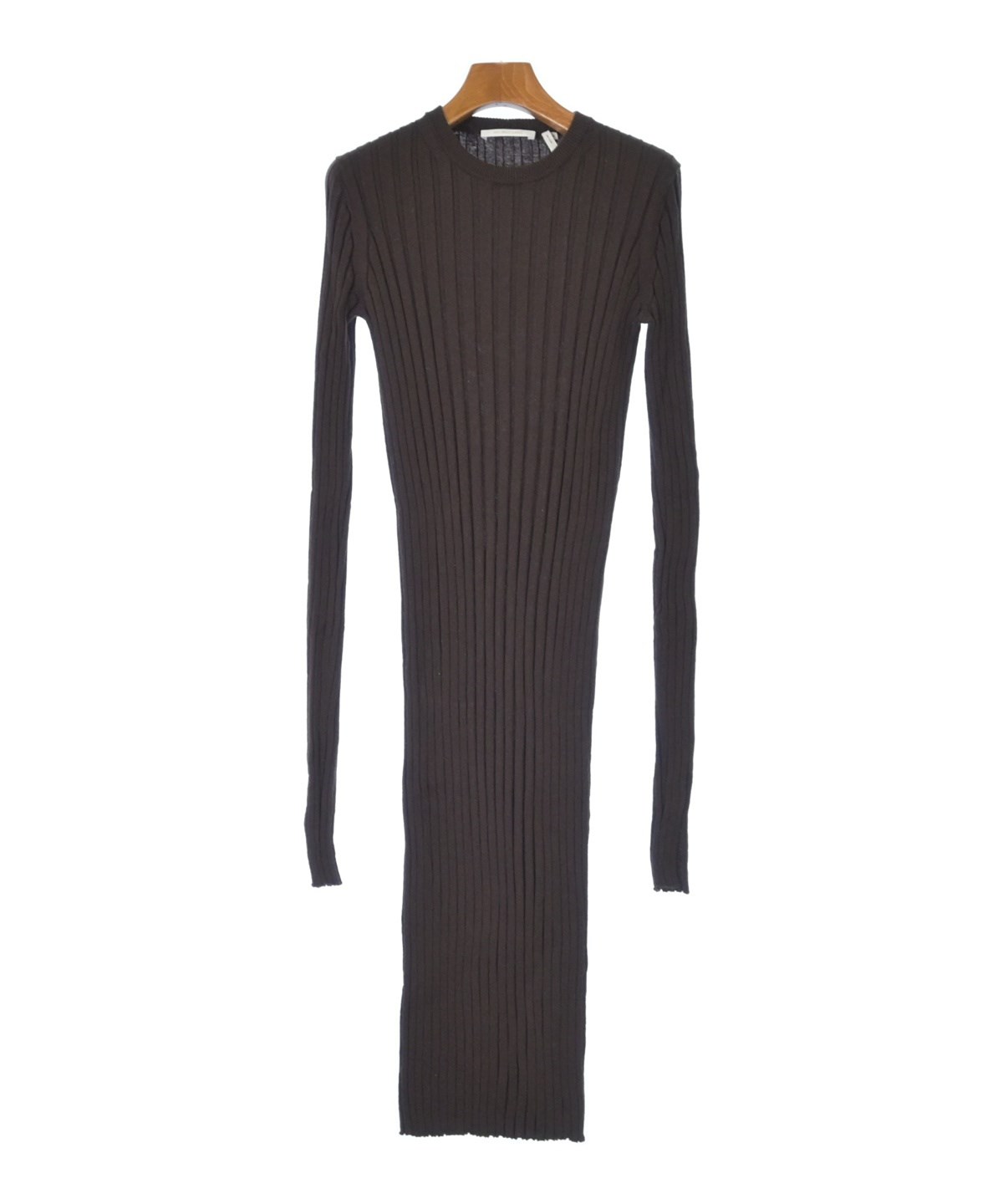 美品 HELMUT LANG ヘルムートラング ワンピース クリーニング済 HELMUT LANG(ヘルムートラング)ワンピース 茶 サイズ:M