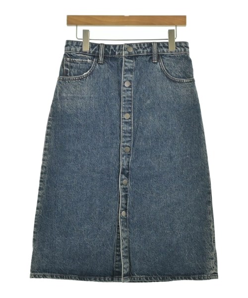 HELMUT LANG(ヘルムートラング)ひざ丈スカート 青 サイズ:27(M位)/2200681176102