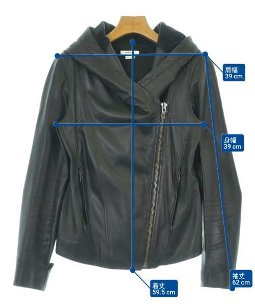 HELMUT LANG（ヘルムートラング）ライダース 黒 サイズ:S レディース/2200697801050