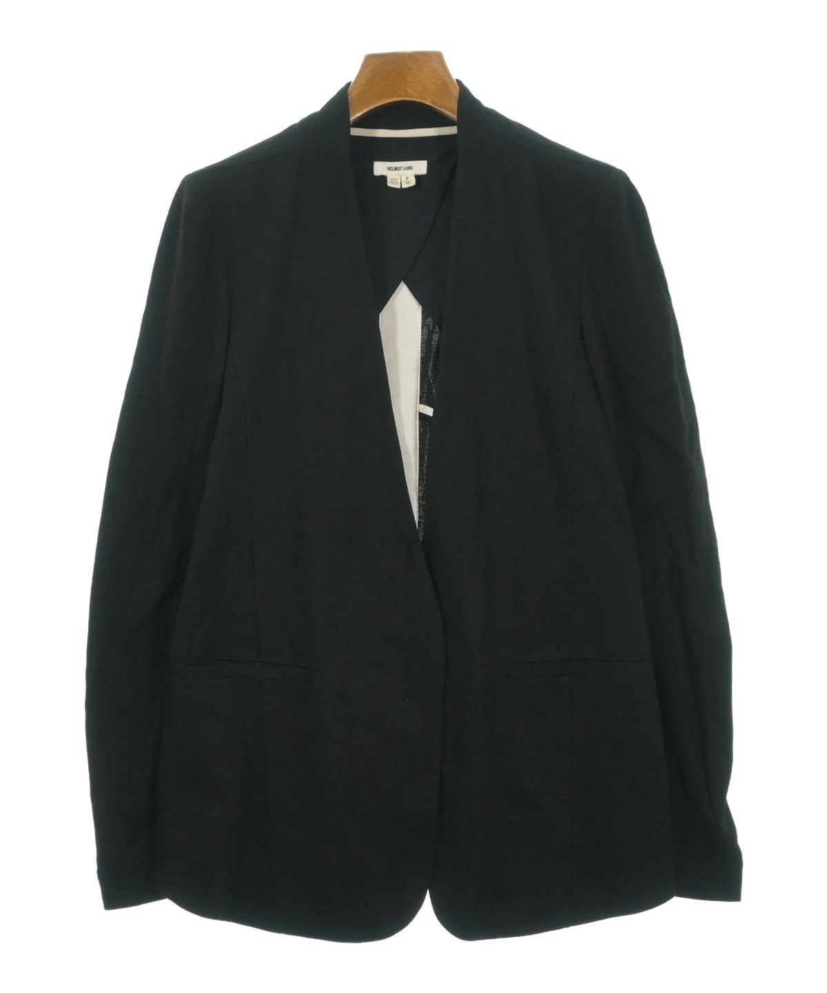 Helmut Lang ノーカラージャケット 黒 HELMUT LANG（ヘルムートラング）ノーカラージャケット 黒 サイズ:P(XS