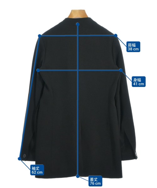 HELMUT LANG（ヘルムートラング）ノーカラージャケット 黒 サイズ:0(XS位) レディース/2200658147012