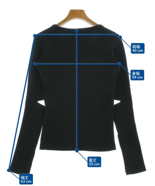 HELMUT LANG（ヘルムートラング）Tシャツ・カットソー 黒 サイズ:S レディース/2200637350051