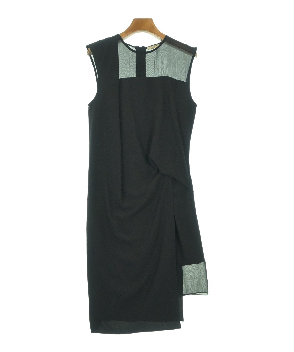 HELMUT LANG ブラック ノースリーブ アシンメトリー ワンピース HELMUT LANG（ヘルムートラング）ワンピース 黒 サイズ:2(S位