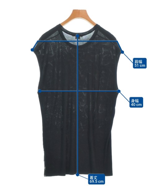 HELMUT LANG（ヘルムートラング）ノースリーブ 黒 サイズ:P(XS位) レディース/2200670757206