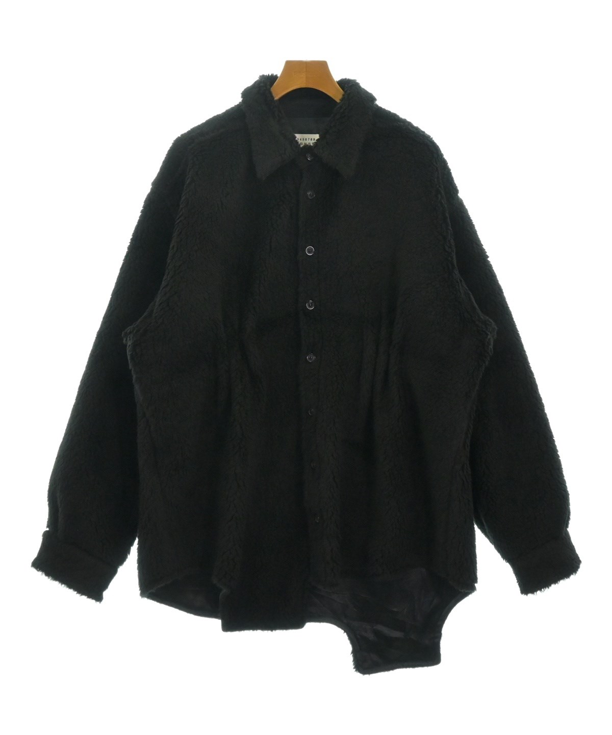 メゾンマルジエラ 黒 サテン長袖シャツ maison margiela メゾンマルジェラ 黒シャツ - メルカリ