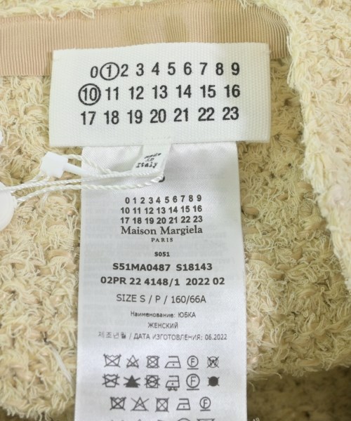 Maison Margiela（メゾンマルジェラ）ひざ丈スカート 黄 サイズ:S レディース/2200637967020