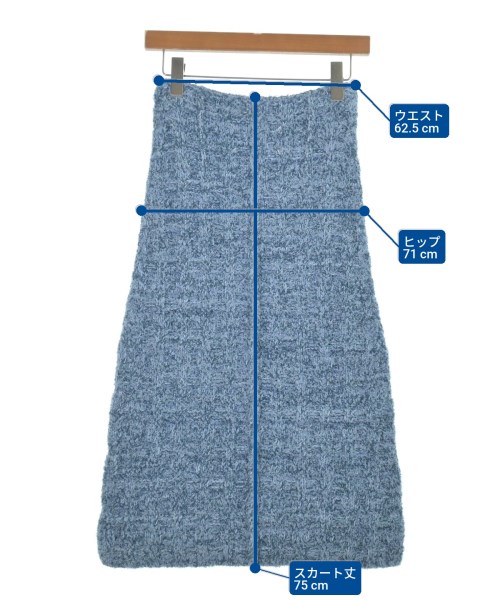 Maison Margiela（メゾンマルジェラ）ひざ丈スカート 青 サイズ:XS レディース/2200639558028