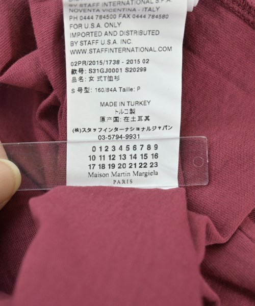 Maison Margiela（メゾンマルジェラ）Tシャツ・カットソー ピンク サイズ:S レディース/2200641286070