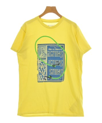 Maison Margiela Tシャツ・カットソー 黄系 2007423D0194 Maison Margiela ロゴ Tシャツ | ブラック | FARFETCH JP