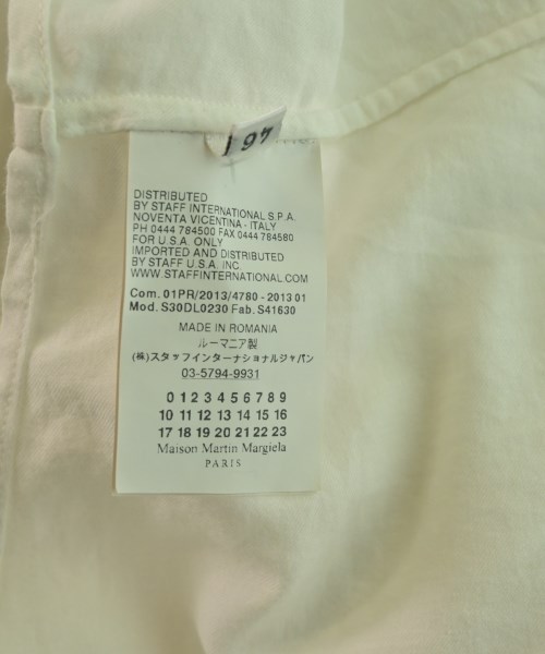Maison Margiela（メゾンマルジェラ）カジュアルシャツ 白 サイズ:46(M位) メンズ/2200620889384