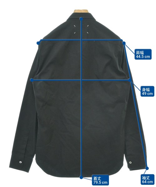 Maison Margiela（メゾンマルジェラ）カジュアルシャツ 黒 サイズ:40(M位) メンズ/2200622525068