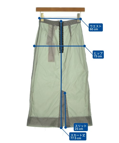 Maison Margiela（メゾンマルジェラ）ひざ丈スカート グレー サイズ:38(S位) レディース/2200623712115