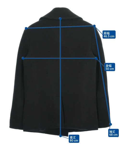 Maison Margiela（メゾンマルジェラ）ピーコート 黒 サイズ:48(L位) メンズ/2200625170012