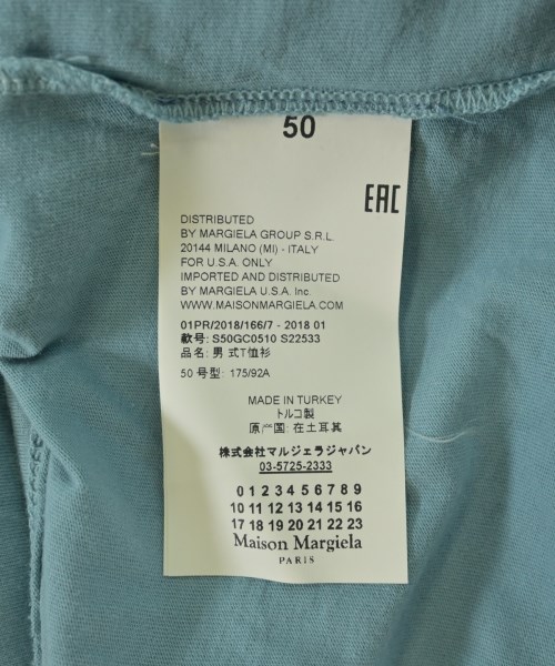 Maison Margiela（メゾンマルジェラ）Tシャツ・カットソー 青 サイズ:50(XL位) メンズ/2200612432116