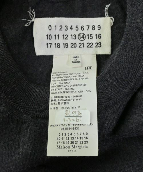 Maison Margiela（メゾンマルジェラ）ニット・セーター グレー サイズ:M メンズ/2200614390117