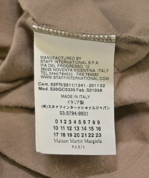 Maison Margiela（メゾンマルジェラ）Tシャツ・カットソー ベージュ サイズ:44(S位) メンズ/2200620771061