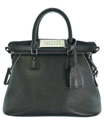 【美品 】メゾンマルジェラ ハンドバッグ 刺繍 レザー ブラック Maison Margiela MAISON MARGIELA 11 メゾンマルジェラ