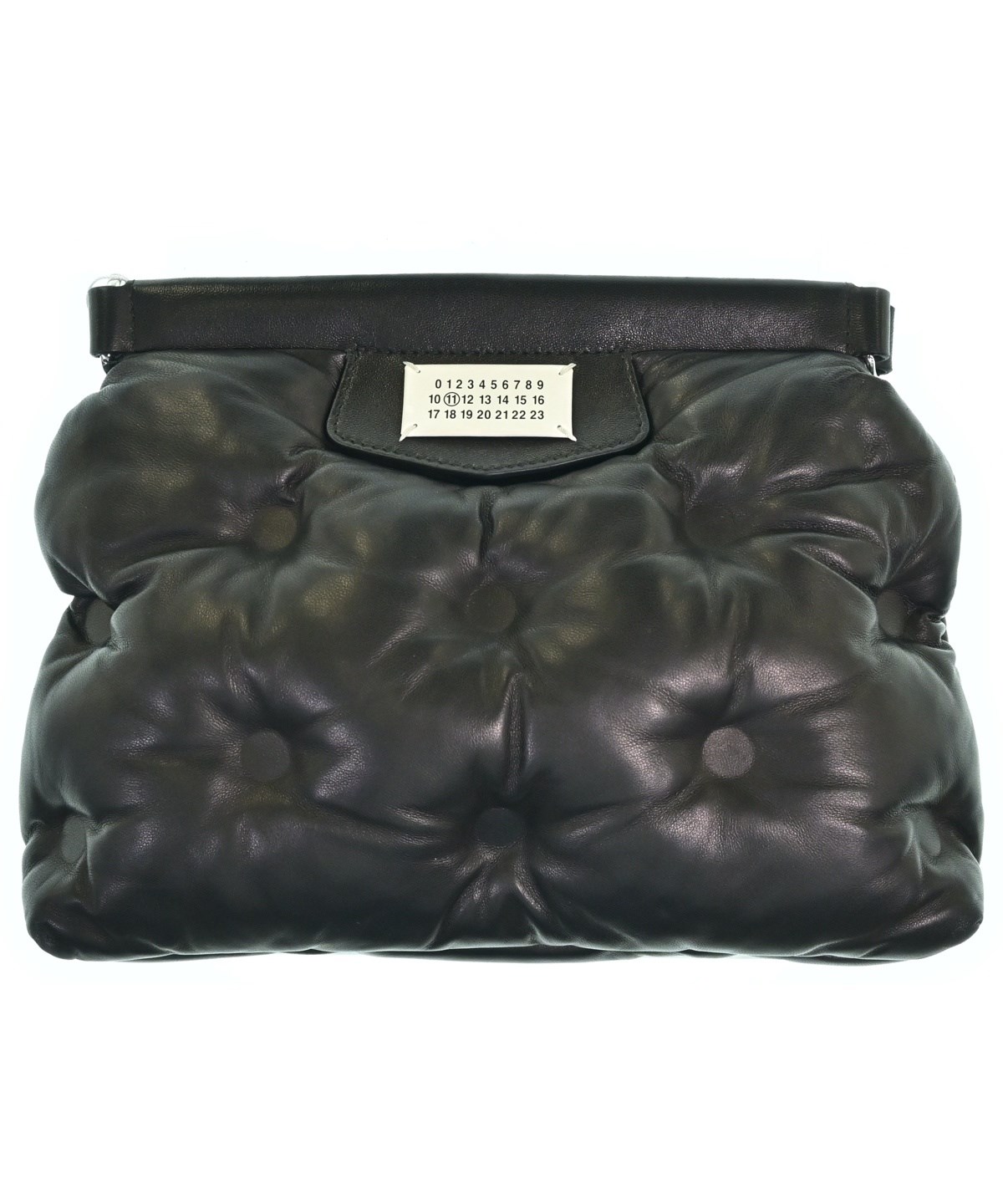 マルジェラ　黒 レザークラッチバッグ Maison Margiela Four Stitch レザークラッチバッグ | ブラック