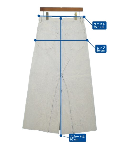 Maison Margiela（メゾンマルジェラ）ロング・マキシ丈スカート 白 サイズ:38(S位) レディース/2200410567072