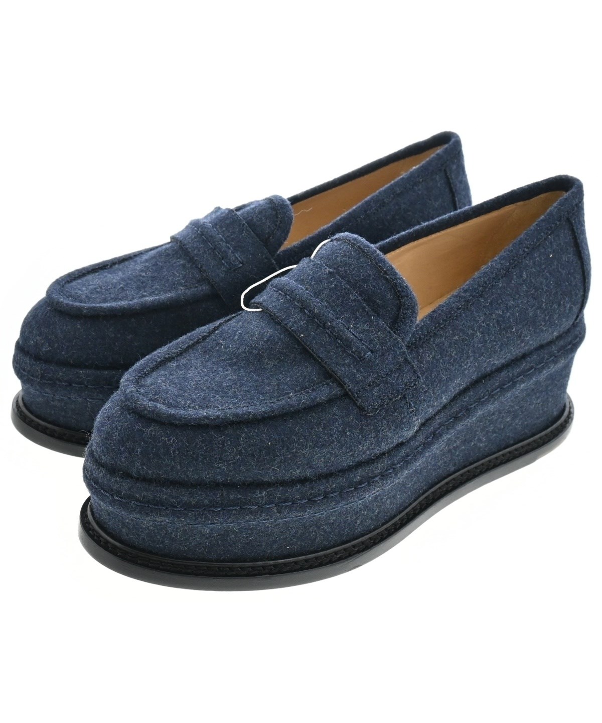 MM6 厚底 ローファー タッセル ネイビー マルジェラ MM6 厚底 ローファー タッセル ネイビー マルジェラ Maison