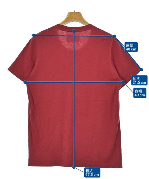 Maison Margiela（メゾンマルジェラ）Tシャツ・カットソー 赤 サイズ:46(M位) メンズ/2200672883033