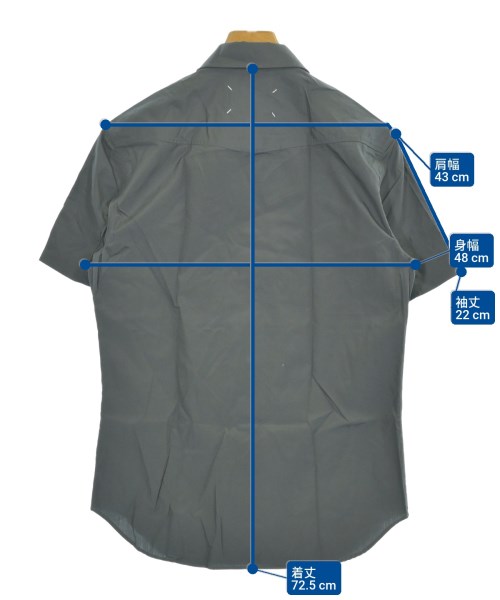 Maison Margiela（メゾンマルジェラ）カジュアルシャツ グレー サイズ:48(L位) メンズ/2200675084062