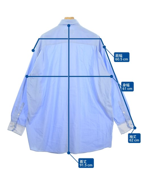 Maison Margiela（メゾンマルジェラ）カジュアルシャツ 青 サイズ:38(S位) メンズ/2200679829010