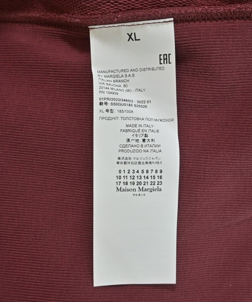 Maison Margiela（メゾンマルジェラ）スウェット 赤 サイズ:XL メンズ/2200677533186