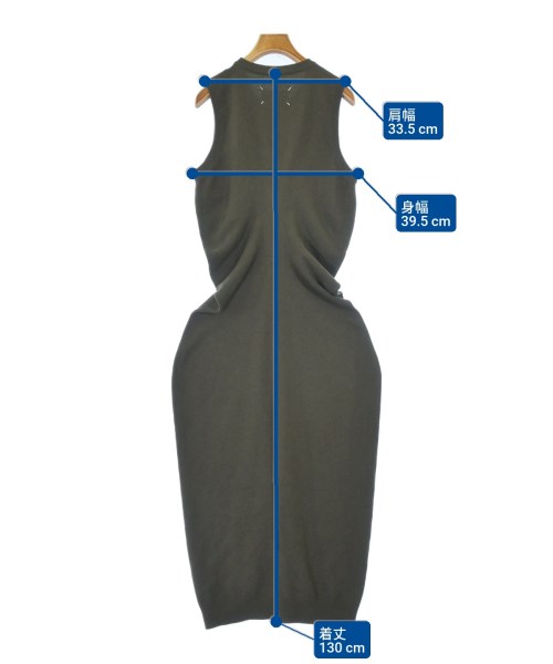 Maison Margiela（メゾンマルジェラ）ワンピース カーキ サイズ:1(S位) レディース/2200690319095
