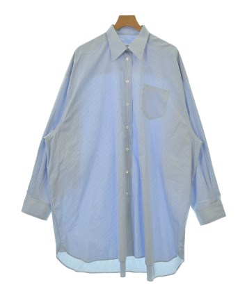 新品 XS 定価10.5万 20ss マルジェラ ノーカラー シャツ 1309 Maison Margiela（メゾンマルジェラ）カジュアルシャツ 青 サイズ:XS