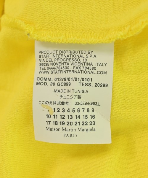 Maison Margiela（メゾンマルジェラ）Tシャツ・カットソー 黄 サイズ:M メンズ/2200698118263
