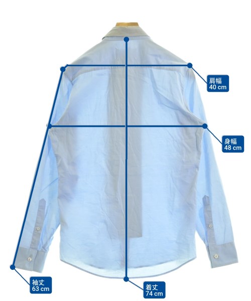 Maison Margiela（メゾンマルジェラ）カジュアルシャツ 青 サイズ:44(S位) メンズ/2200657651022