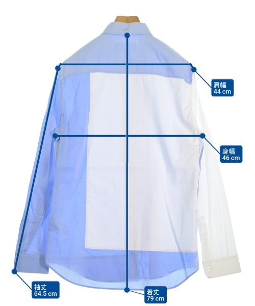 Maison Margiela（メゾンマルジェラ）カジュアルシャツ 青 サイズ:48(L位) メンズ/2200655127048