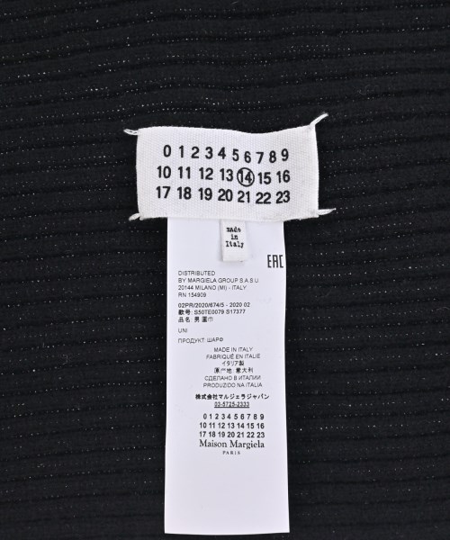 Maison Margiela（メゾンマルジェラ）マフラー 黒 サイズ:- メンズ/2200658279010