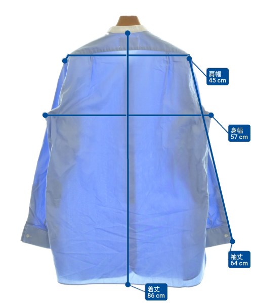 Maison Margiela（メゾンマルジェラ）カジュアルシャツ 青 サイズ:41(XL位) メンズ/2200660830018