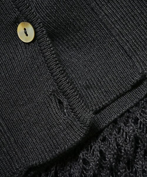 HERMES（エルメス）カーディガン 黒 サイズ:S レディース/2200661634097