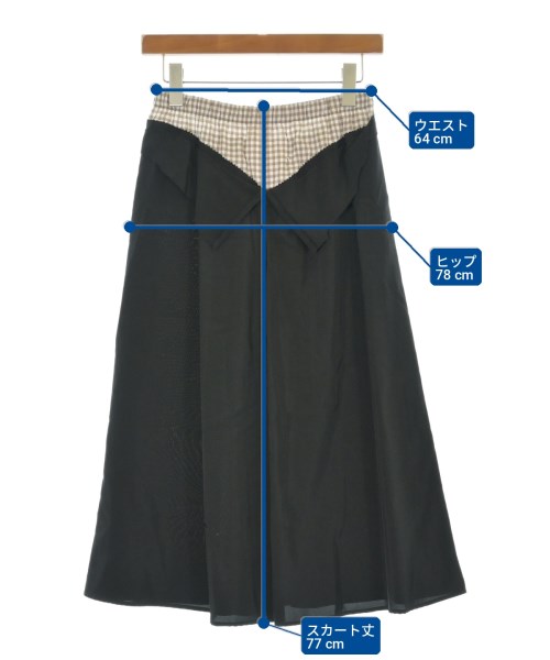 Maison Margiela（メゾンマルジェラ）ロング・マキシ丈スカート 黒 サイズ:36(XS位) レディース/2200702896040