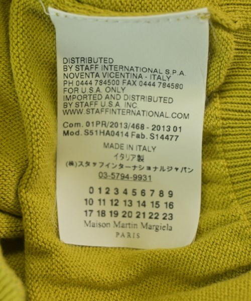 Maison Margiela（メゾンマルジェラ）ニット・セーター 黄 サイズ:S レディース/2200704297456