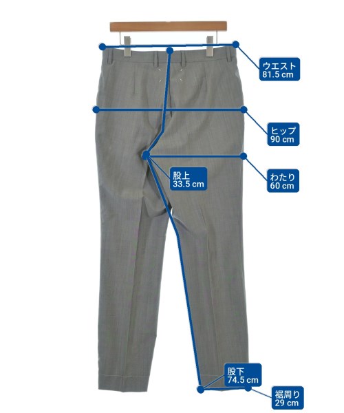 Maison Margiela（メゾンマルジェラ）スラックス グレー サイズ:50(XL位) メンズ/2200708840047