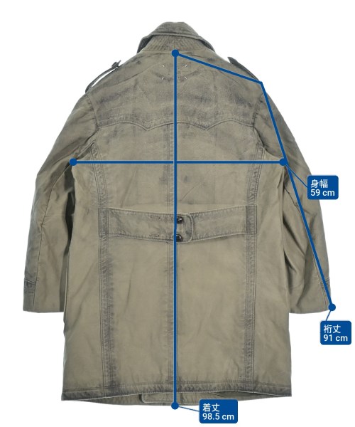 Maison Margiela（メゾンマルジェラ）トレンチコート カーキ サイズ:42(M位) レディース/2200663723034