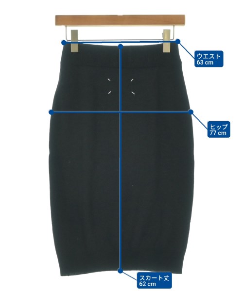 Maison Margiela（メゾンマルジェラ）ひざ丈スカート 黒 サイズ:S レディース/2200665977213