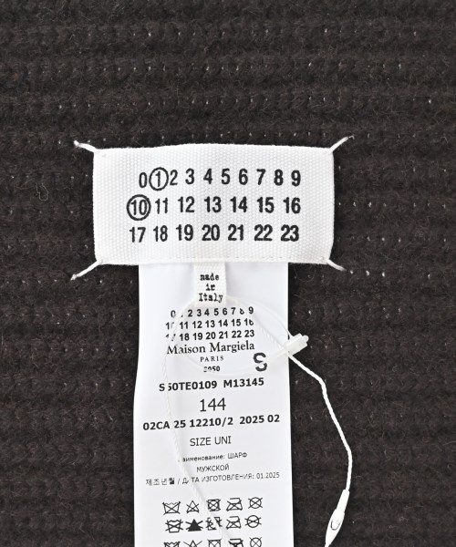Maison Margiela（メゾンマルジェラ）マフラー 茶 サイズ:- メンズ/2200667685062