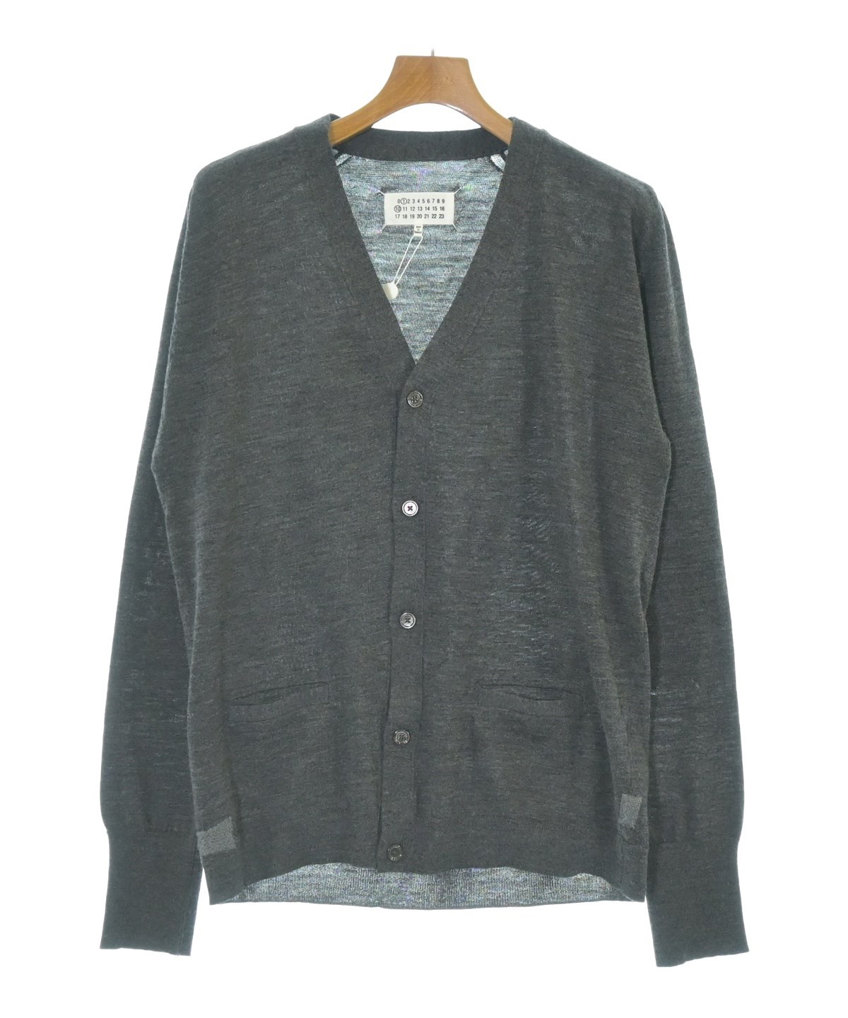 U*y様 Margiela マルジェラ ウールカーディガン チャコールグレー Maison Margiela（メゾンマルジェラ）カーディガン グレー サイズ:L
