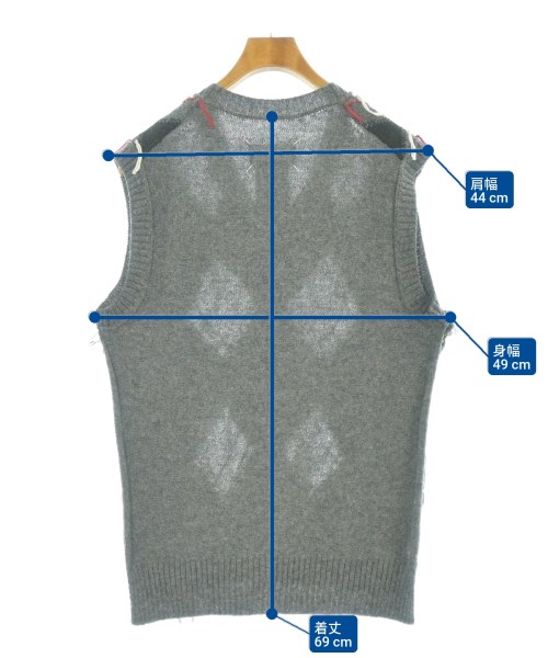 Maison Margiela（メゾンマルジェラ）ベスト グレー サイズ:L メンズ/2200671717032