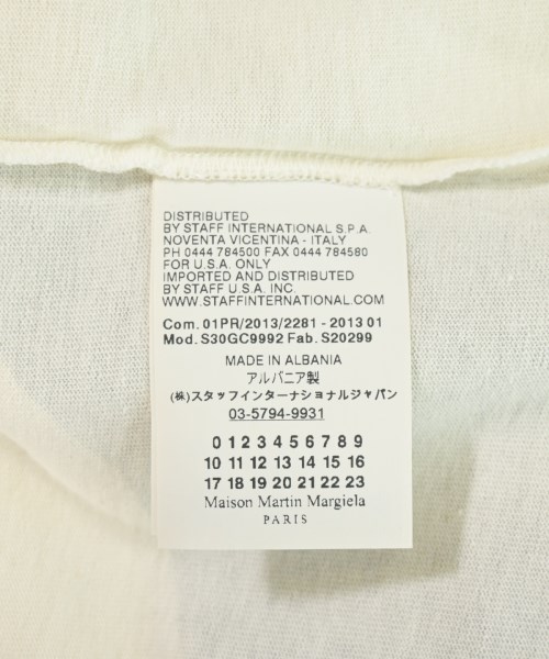 Maison Margiela（メゾンマルジェラ）Tシャツ・カットソー 白 サイズ:S メンズ/2200723486169