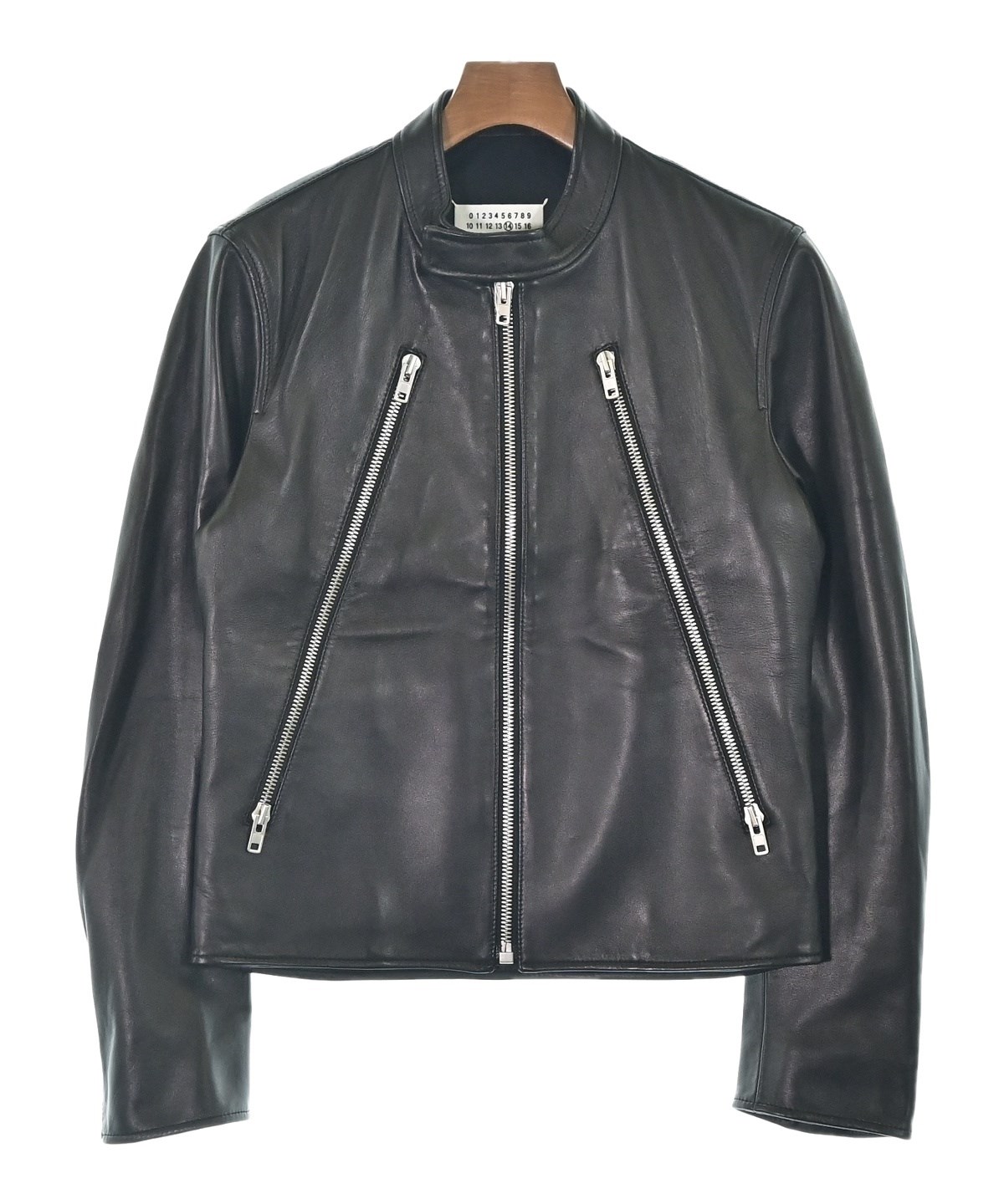 Maison Margiela 四つタグ ブラック 八の字ライダース ヤギ革44 Maison Margiela（メゾンマルジェラ）ライダース 黒 サイズ:44(S位