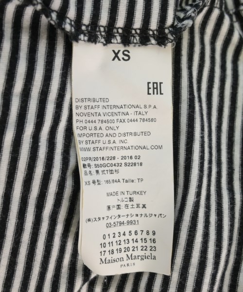 Maison Margiela（メゾンマルジェラ）Tシャツ・カットソー 黒 サイズ:XS メンズ/2200729018128