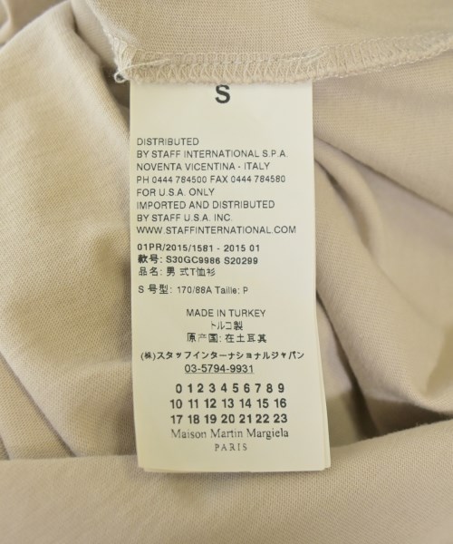 Maison Margiela（メゾンマルジェラ）Tシャツ・カットソー ベージュ サイズ:S メンズ/2200682326087