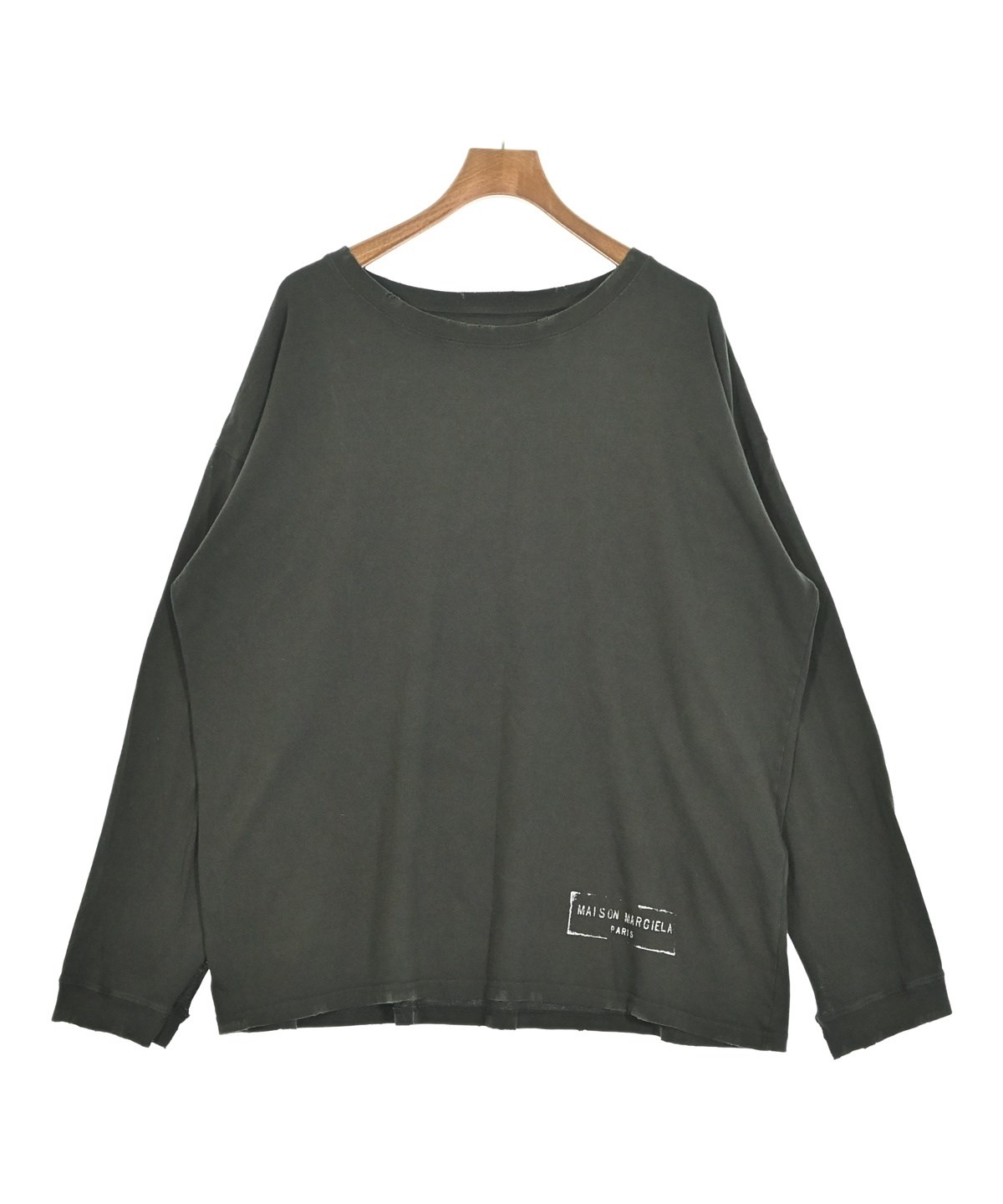 maison margiela カットソー・ブラウス ブラック ダークグレー 1 Maison Margiela（メゾンマルジェラ）Tシャツ・カットソー 黒 サイズ